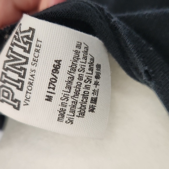Victoria's Secret Pink Oversized Sweatshirt Black Medium - Picture 6 of 6
